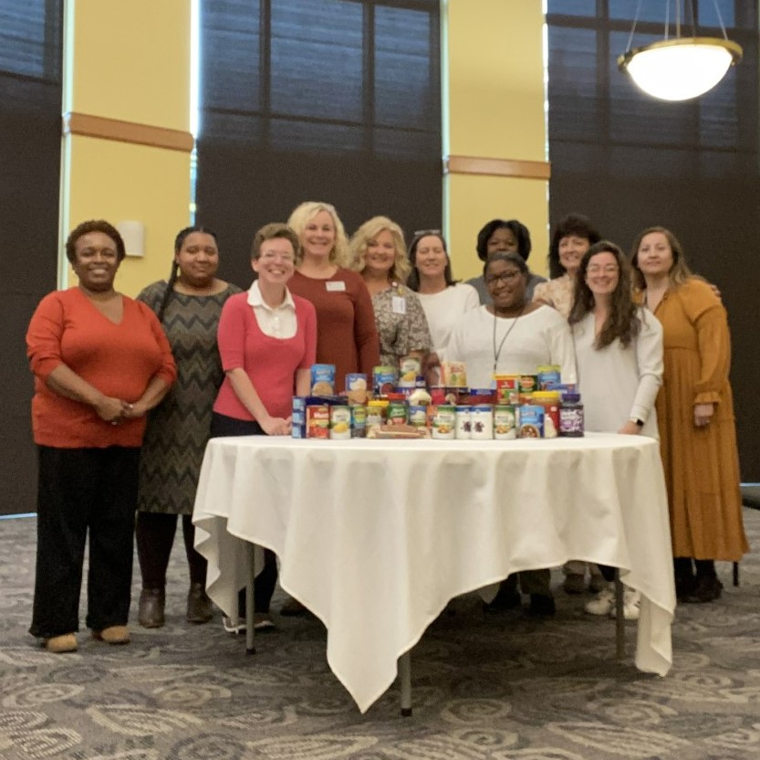 Staff food drive collection